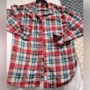 Roots Cotton plaid flannel button up